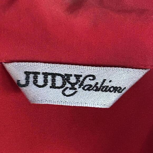 Judy Fashions Women Red Long Sleeve Blouse Size M/L Western Vintage Retro - Picture 7 of 7
